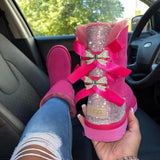 BEDAZZLED UGG BOW BOOTS
