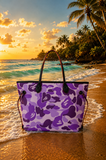 Purple Camo Ape Tote Bag