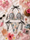 White Chrome Cross Bikini