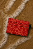 Red Bloom Print Card Holder