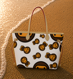 White Ape Print Tote Bag